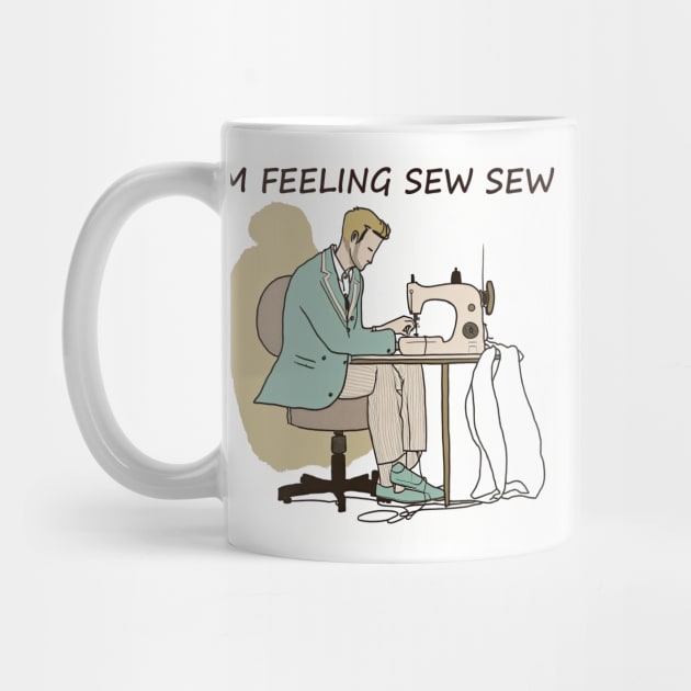 sew, I'm feeling sew sew. Man sewing. tailor. by DEGryps